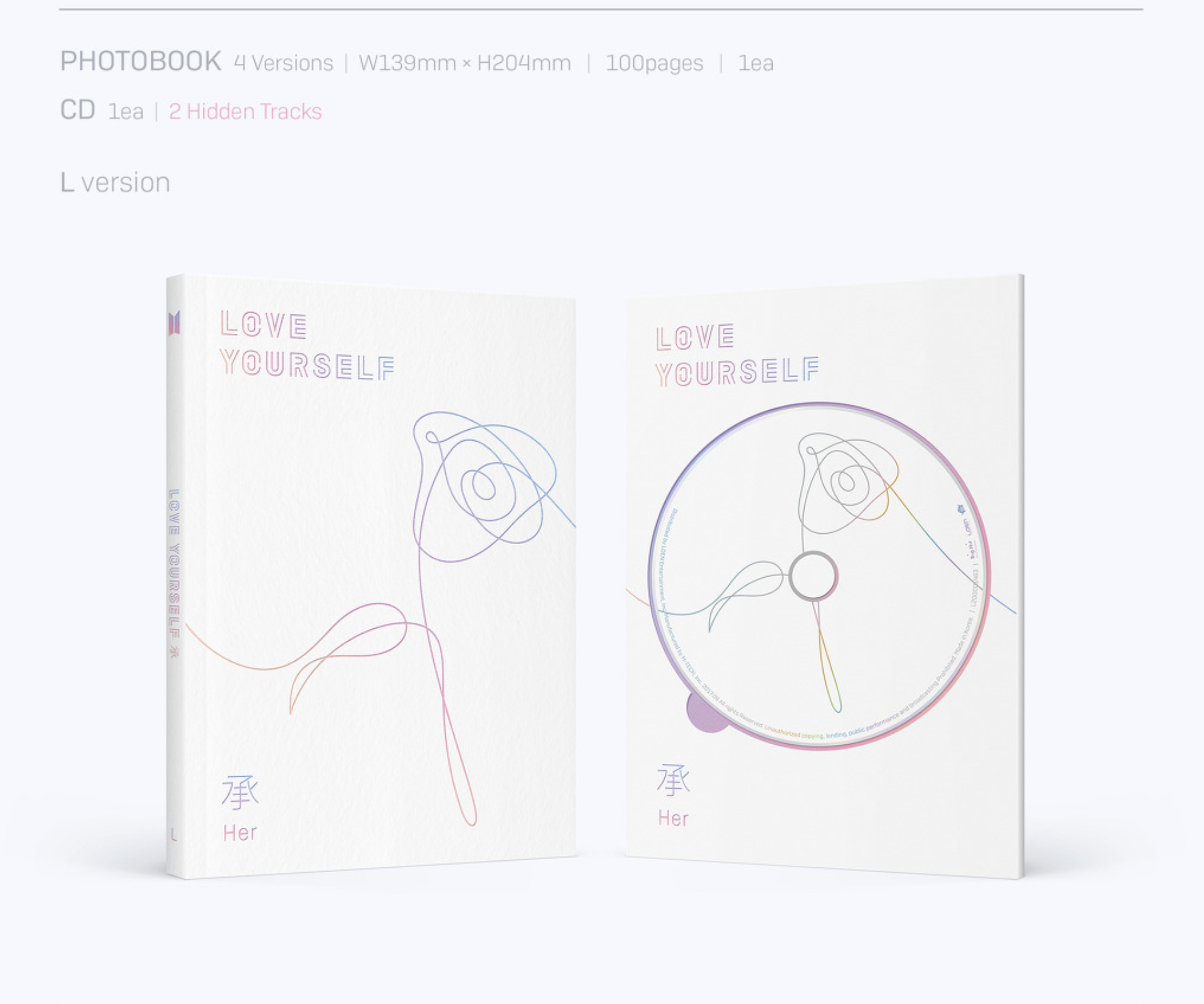 BTS LOVEYOURSELF 承 Her アルバム BTS - BTS 5th Mini Album - LOVE YOURSELF 承 HER [ V ver